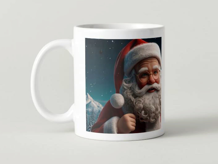 Navidad - 001b Santa Claus / MUG 11oz con impresión envolvente