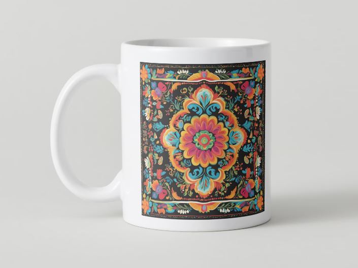 Fondos Mex - 003 Tribal Otomí / MUG 11oz con impresión envolvente