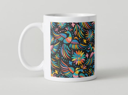 Mex Background - 006 Frida Vibes / 11oz MUG with wraparound print