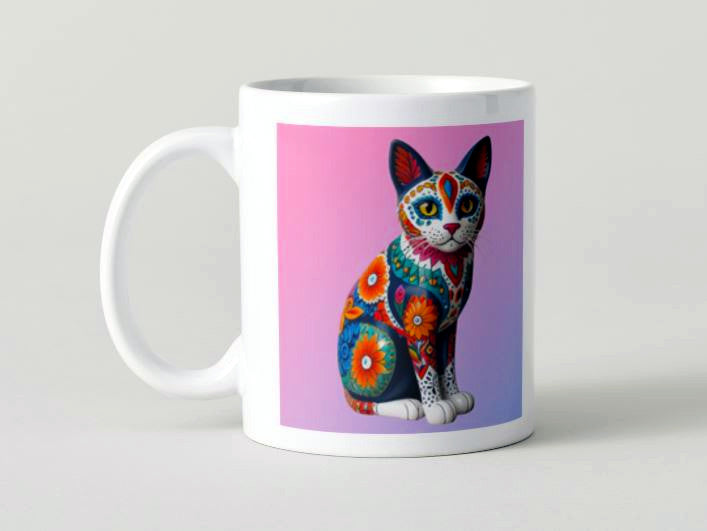 Alebrije 012 - Chat / MUG 11oz avec imprimé enveloppant