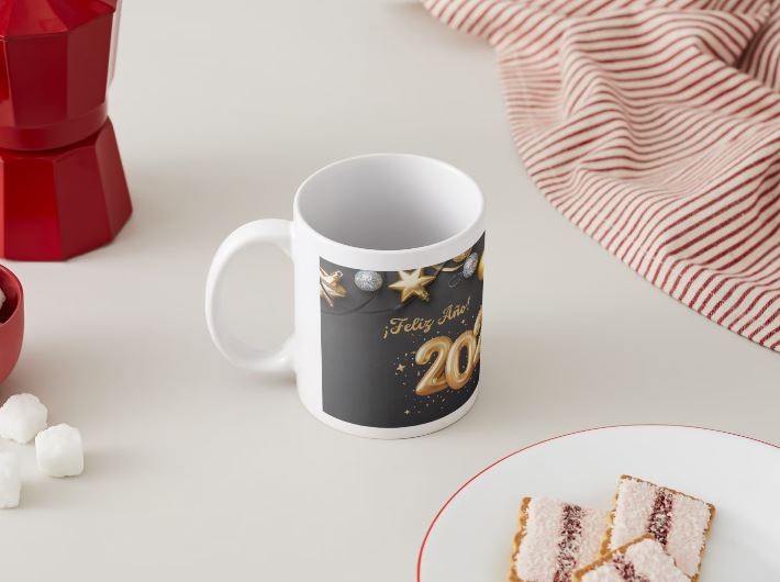 Año Nuevo - 010 / MUG 11oz con impresión envolvente