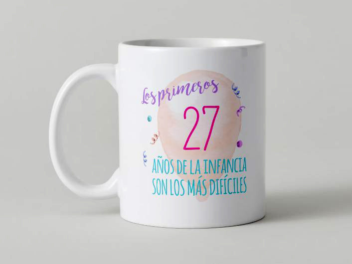 Cumpleaños - 017-27 / MUG 11oz con impresión envolvente