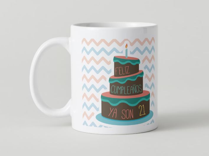 Anniversaire - 045-21 / MUG 11oz avec imprimé enveloppant