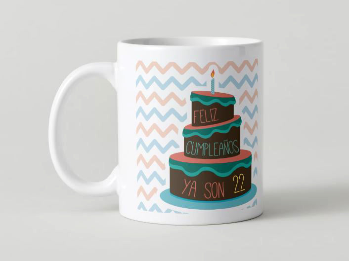 Cumpleaños - 045-22 / MUG 11oz con impresión envolvente