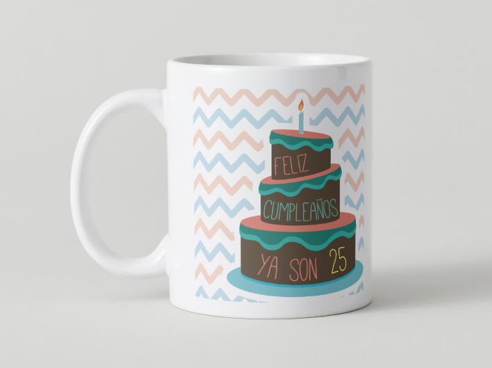 Anniversaire - 045-25 / MUG 11oz avec imprimé enveloppant