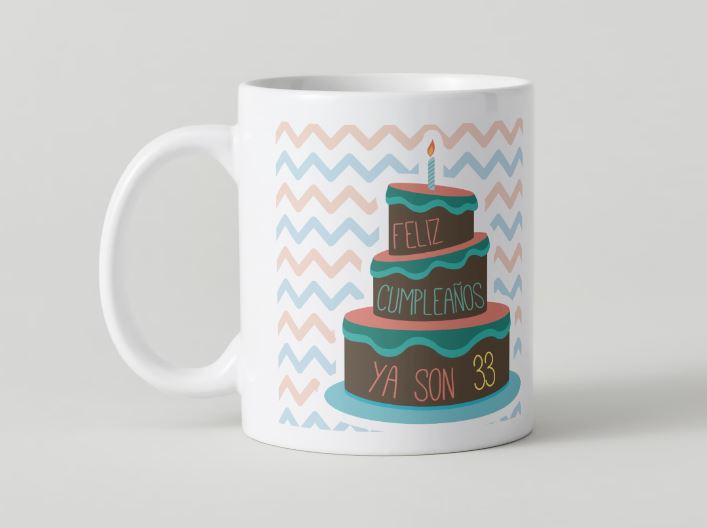 Anniversaire - 045-33 / MUG 11oz avec imprimé enveloppant