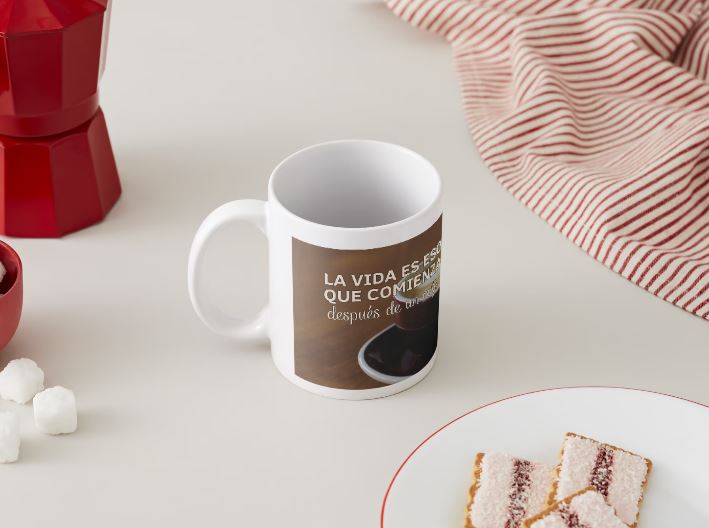 Frases de café - 06 / MUG 11oz con impresión envolvente