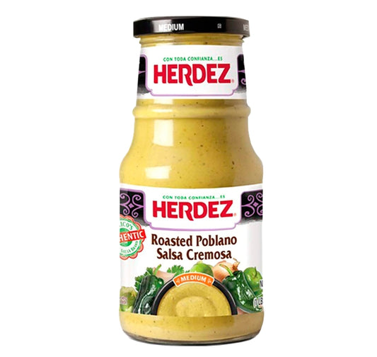 HERDEZ Roasted Poblano Pepper Creamy Sauce, 434 g